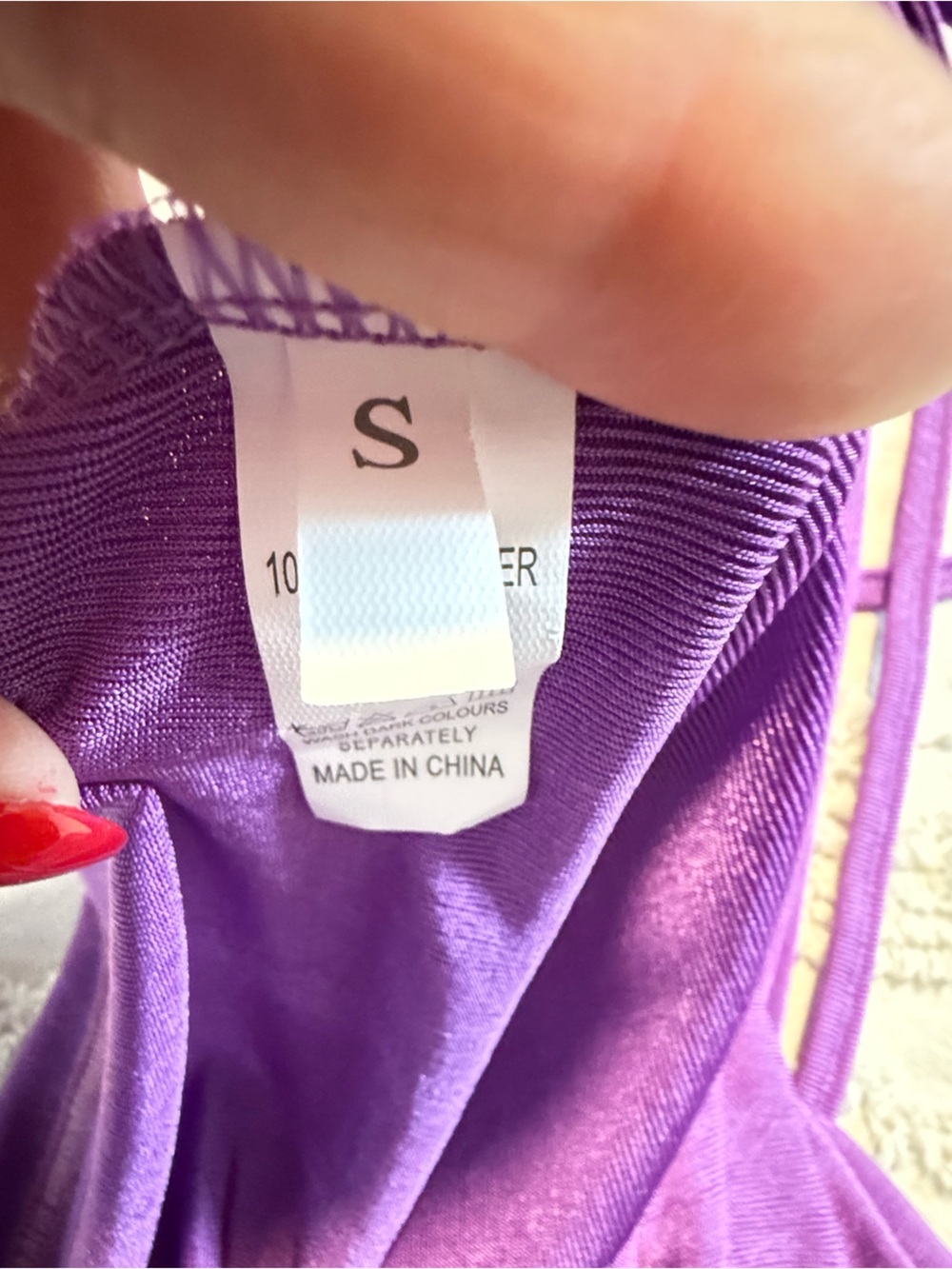 Purple Slip Maxi Dress with Spaghetti Straps - Picture 6 of 9